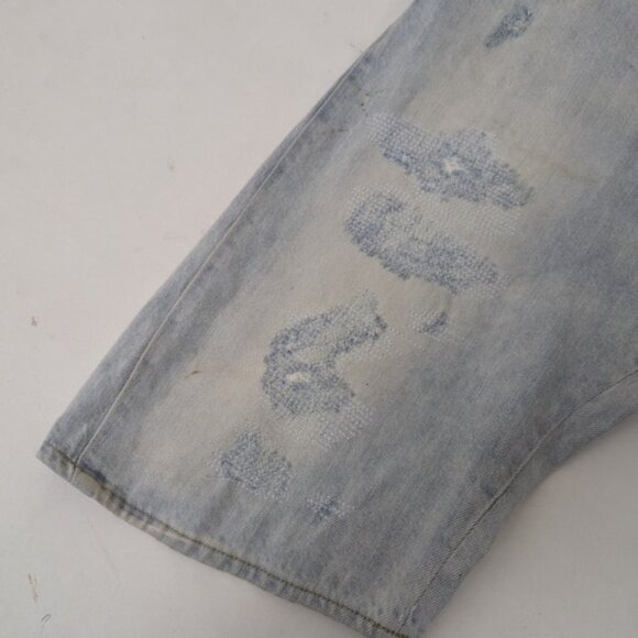 GStar Raw Restored Denim Shorts Light Wash Blue Mid Rise Fitted - Picture 5 of 8